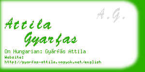 attila gyarfas business card